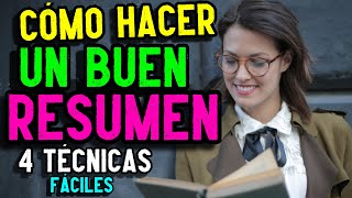 CÓMO HACER UN BUEN RESUMEN 4 técnicas textuales muy fáciles [upl. by Poore322]