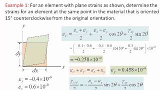 Mechanics of Materials Lecture 21 Plain strain transformation [upl. by Nahtnanhoj]