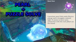 Pillar Puzzle Serpents Head Solve Rock Pillar Pearl Location   Genshin Impact Fast Video [upl. by Toy]