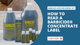 How to Read a BARBICIDE® Label [upl. by Roter736]