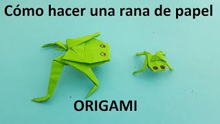 Cómo hacer una rana de papel  Origami [upl. by Yemaj]