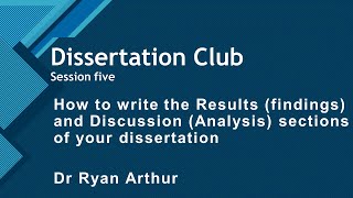 How to write the results findings and Discussion Analysis sections of your dissertation [upl. by Goldina]