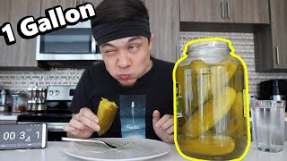 1 GALLON JAR of PICKLES CHALLENGE [upl. by China]