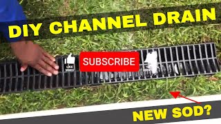 DIY DRAINAGE SYSTEM l How to Install  Waterform System  New Sod  Better Landscape Drainage [upl. by Ailey]