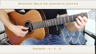 Spanish Guitar Solo  On Acoustic Guitar [upl. by Astri]