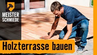 Holzterrasse bauen  HORNBACH Meisterschmiede [upl. by Navetse]