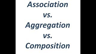 Association vs Aggregation vs Composition [upl. by Ycul]