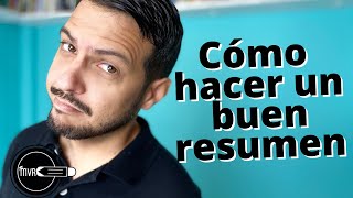 Cómo hacer un buen resumen [upl. by Redla]