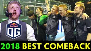 BEST COMEBACK of 2018 — BEST HYPE cast by Tobiwan OG vs LGD TI8 [upl. by Ybor]